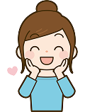 両手を頬にあて微笑む女性